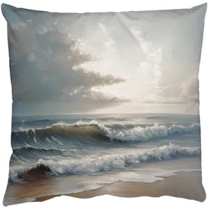 Sierkussens - Kussentjes Woonkamer - 45x45 cm - Strand - Zee - Zonsondergang