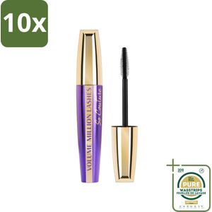 10 x L'Oréal Paris - Mascara - Volume Million Lashes So Couture - Zwart - 9,2 ml - Grootverpakking - Mascara - Volume - Wimpers - Zwarte Mascara - Couture Mascara