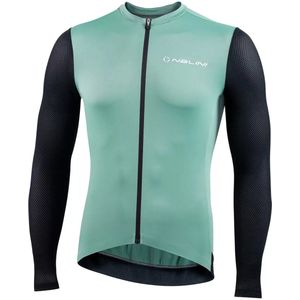 Nalini - Heren - Fietsshirt - Lange mouwen - Wielrenshirt - Najaar - Winter - PURE LS JERSEY - TURQUOISE/BLACK - M