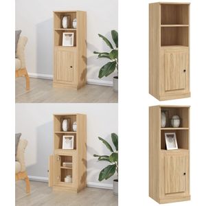 vidaXL Hoge kast 36x35,5x103,5 cm bewerkt hout sonoma eikenkleurig - Hoge Kast - Hoge Kasten - Kast - Opbergkast