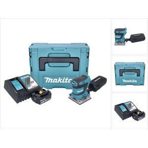 Makita DBO 484 RM1J Accuschuurmachine 18 V 112 x 102 mm + 1x accu 4.0 Ah + lader + Makpac
