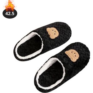 Bovista Warme Pantoffels - Sloffen - Slippers - Dames - Heren - Pluche - Maat 36.5 - Zwart