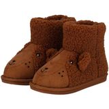 Apollo - Kindersloffen - Bruin - Pantoffels - Met Antislip - Teddystof