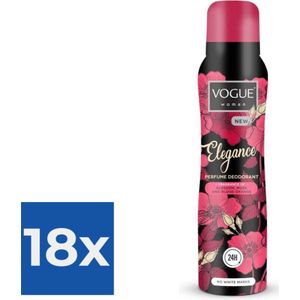 Vogue Elegance Parfum Deodorant 150 ml - Voordeelverpakking 18 stuks