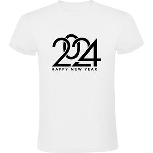 2024 Happy new year Heren T-shirt - nieuwjaar - oud en nieuw - feestdagen - oudjaarsavond - feest