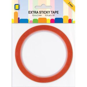 5 rollen Extra Sticky Tape 10 meter 3 mm breed - 3.3183 - Gratis verzonden