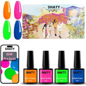 SHATY® Dance at Shaty BIAB Starter Pakket Set – 4x Zomerse Builder in a Bottle – BIAB Gelnagellak – HEMA & TPO Free – Nagel Builder Gel