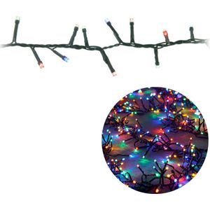 Cheqo® Kerstboomverlichting - Micro Clusterverlichting - Kerstlampjes - Led Verlichting - Kerstverlichting voor Binnen en Buiten - Met Haspel - 1250 LED - 25 Meter - Met Timer - Multicolor
