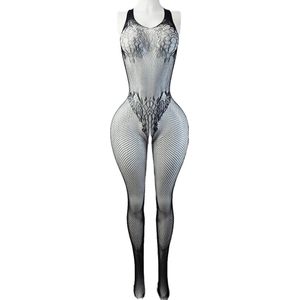 BamBella ® - Panty pak -Onesize - body suit - Dames - Onesize - Erotische jumpsuit van kant lingerie zwart