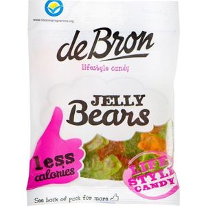 De Bron - Lifestyle Candy Jelly Bears Less Calories - Zoete Winegums / Gummyberen - Suikervrij - Glutenvrij - 90 Gram - 1 Zak