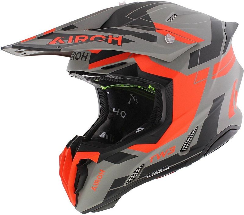 Airoh - Twist 3.0 - Crosshelm - Zwart Grijs Oranje