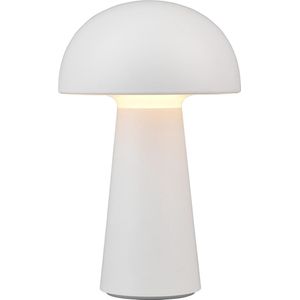 LED Tafellamp - Torna Lenio - 2W - Warm Wit 3000K - USB Oplaadbaar - Rond - Mat Wit - Kunststof