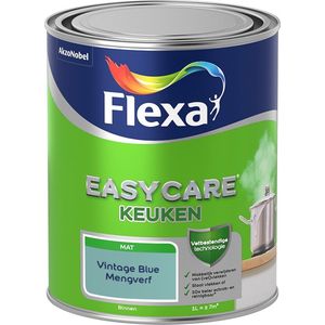 Flexa Easycare Muurverf - Keuken - Mat - Mengkleur - Vintage Blue - 1 liter