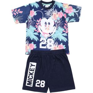 Zwart-blauwe, korte tweedelige pyjama - Mickey Mouse Disney