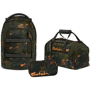 Satch schoolrugzakset PACK Jurassic Jungle, etui + sporttas