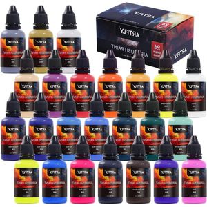 24 Colors Metallic Neon Covering Waterborne Acrylic Leather Shoes Set for Artists Beginners