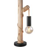 Home Sweet Home - Landelijke tafellamp Maritime - 21/21/55cm - bedlampje - geschikt voor E27 LED lichtbron - gemaakt van Hout