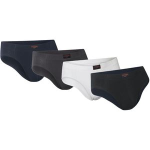 Gentlemen - 4-pak heren slips 604730 - zwart, grijs, donkerblauw en wit - maat XL