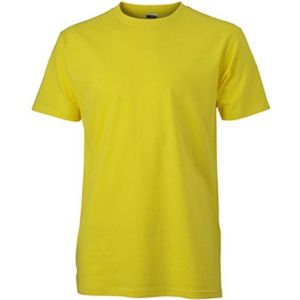 James and Nicholson Heren Slim Fit T-Shirt (Geel)