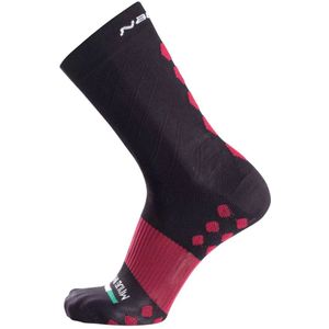 Nalini - Unisex - Warme Fietssokken Winter - EMANA SOCKS H.24 - BLACK/RED - 38-40