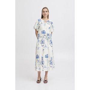 Ichi - ihlucie sh 20122795 - Rok - Wit - Multicolor - Viscose - Linnen - Polyamide