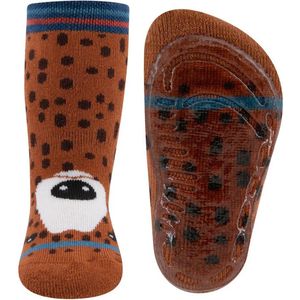 Antislipsokken Bruin met stippen en Berenhoofd op de voet - 31/34