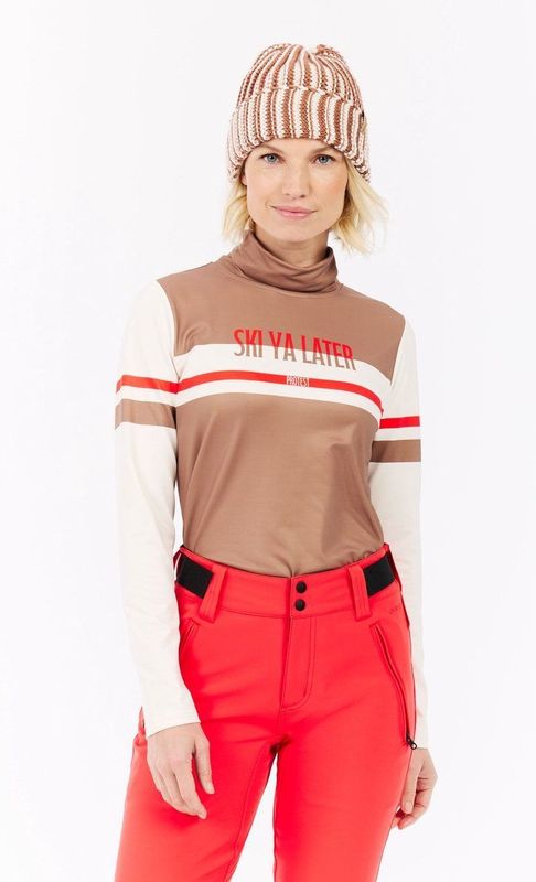 Protest - PRTCreate - Skipully Dames - Teddy Brown - Lange Mouwen - 1/4 Rits