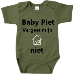 Romper - Baby Piet - Maat 80 - Tekst Romper - Bedrukte Romper - Kraamkado - Sinterklaas