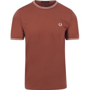 Fred Perry Twin Tipped T-shirt Brique - Maat XL - Heren