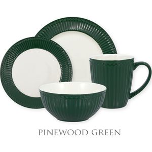 GreenGate Alice Pinewood Green Serviesset 4-delig - 1 persoons
