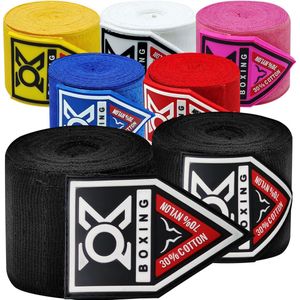 OXBOXING Boksbandages - Set van 2 - 4.5m Binnenbandages voor Boksen & MMA - Bescherming voor Vuisten & Polsen - Ideaal voor Training & Sportschool