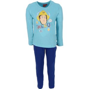 Brandweerman Sam Pyjama - Blauw - Katoen - Maat 110/116