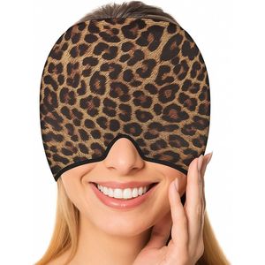 MigraineMasker® – Migraine muts - hot cold pack – Hoofdpijn Masker 600 gram - Panter