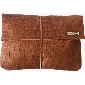 MOZZ Luieretui Leer Croco Camel Sand