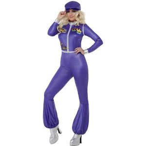 Smiffy's - 70s Dancing Queen Popster - Vrouw - Paars - Small - Carnavalskleding - Verkleedkleding