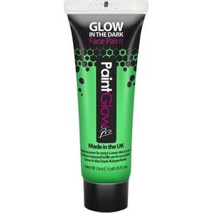 PaintGlow Face/Body paint - neon groen/glow in the dark - 10 ml - schmink/make-up - waterbasis
