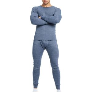 Embrator mannen Thermo set Shirt en Broek blauw melange maat L