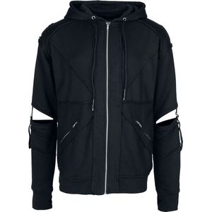 Vixxsin Rafe Zip Hoodie Mannen Heren Vest met capuchon - zwart - S