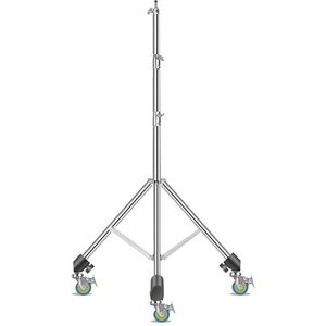 Professioneel Fotografie Statief Tripod – Verstelbare fotolamp fotografie softbox Statief 290 CM – Met Wieltjes