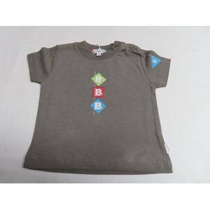 T shirt - Korte mouwen - Jongens - Taupe - 3 maand 62