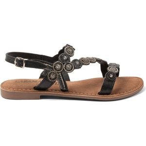 Lazamani - Helena Dames Sandalen Leer Black - Maat 36