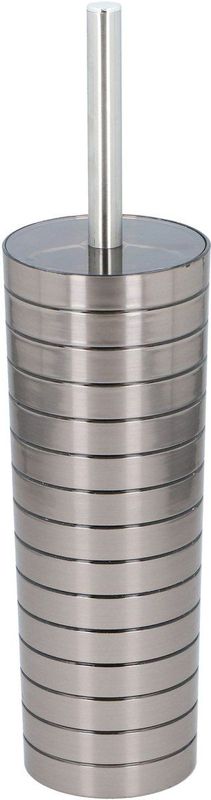 RVS - Gestreepte WC-borstel - In Houder
