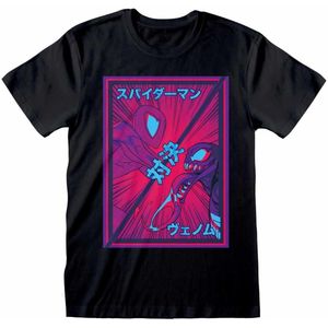 Spiderman Marvel Comics Spiderman Vs Venom T-Shirt MSP05472TSB Black-2XL