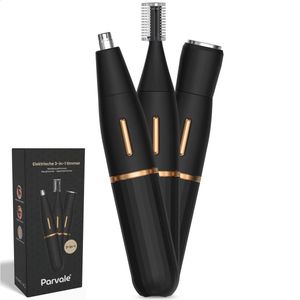 Parvale® Neustrimmer Mannen & Vrouwen 3 in 1 - Neushaartrimmer Dames - Epileerapparaat - Gezichtsepilator - Gezichtsontharing Geschikt voor Neushaar en Oorhaar - Wenkbrauw Trimmer - Oplaadbaar