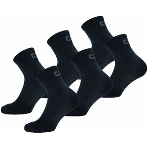 Caterpillar - Quarter Werksokken - Blauw - Set van 6 Paar - Versterkt op Hiel en Teen