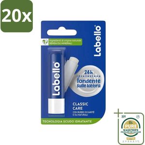 20 x Labello - Classic Care - Lippenbalsem - Voedend & Beschermend - 5.5 ml - Grootverpakking - Lippenbalsem - Lippen Verzorging - Hydratatie - Droge Lippen - Lippen Bescherming