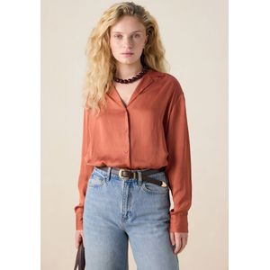 Sissy-Boy - Blouse - Rode - Met Reverskraag - Lange Pofmouwen