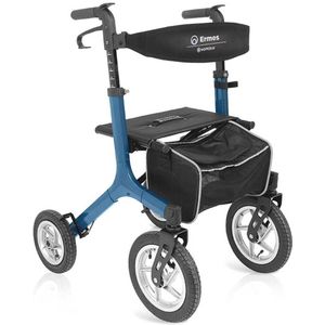 Moretti opvouwbare rollator blauw - 4 luchtbanden
