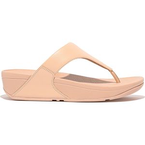 FitFlop Lulu Leather Toepost Vrouwen - Beigey Beige