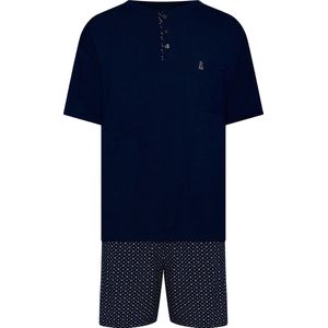 Retro Brick - Pyjama Set - Donkerblauw - Bamboe